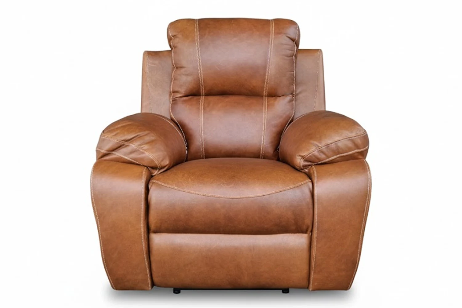 Premier Electric Genuine Leather Recliner Chair (Vintage Brandy) — view 3